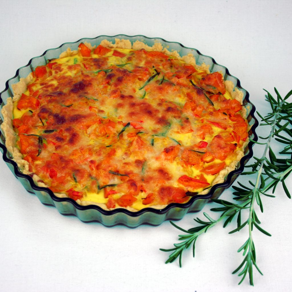 Kürbis Quiche mit Rosmarin