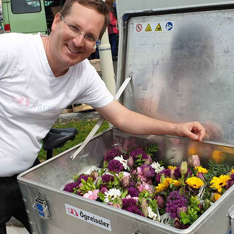 Frische Produkte aus dem Marchfeld liefert der Ögreissler nach Wien. 