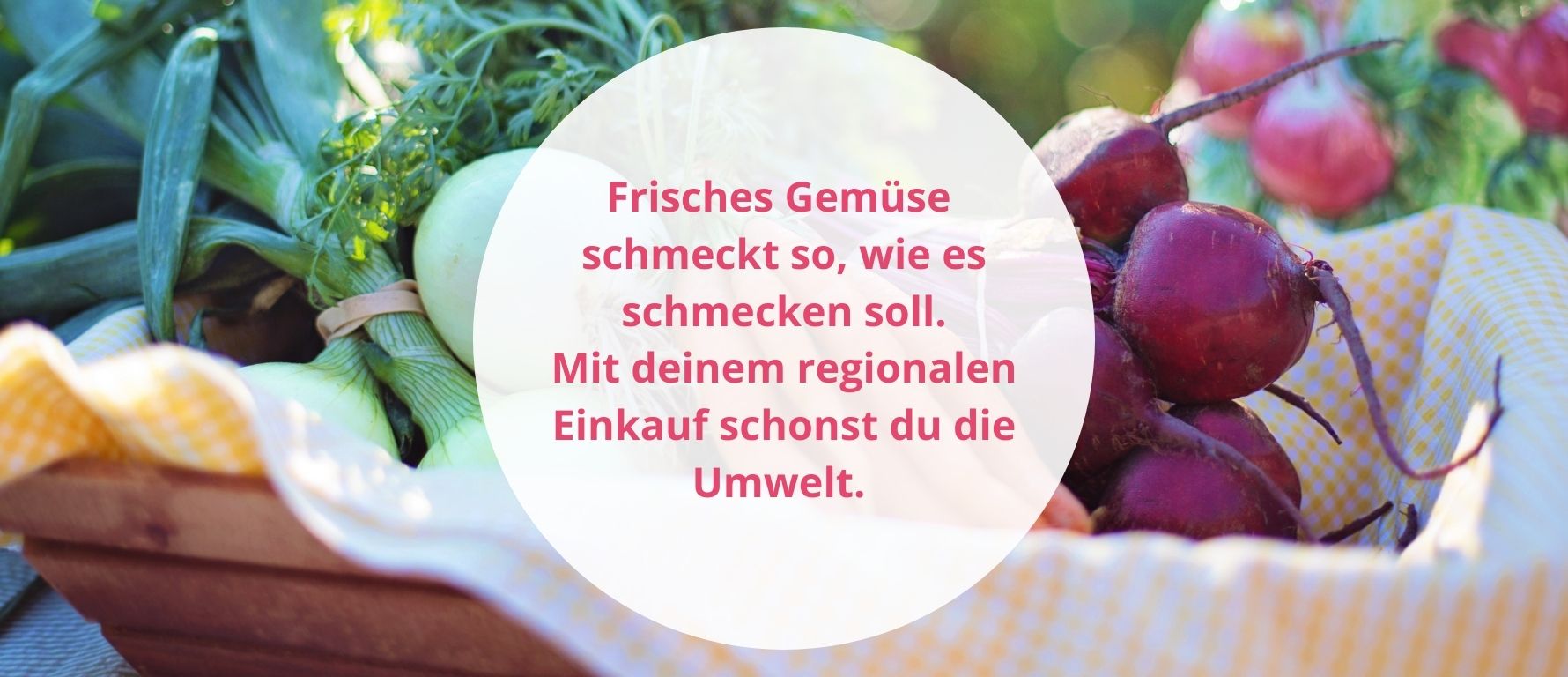 frisches Gemüse schmeckt und ist umweltfreundlich